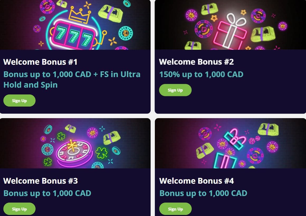 SlotShake Bonus 2026 — C$4,000 Ladder, 150 Free Spins image 1